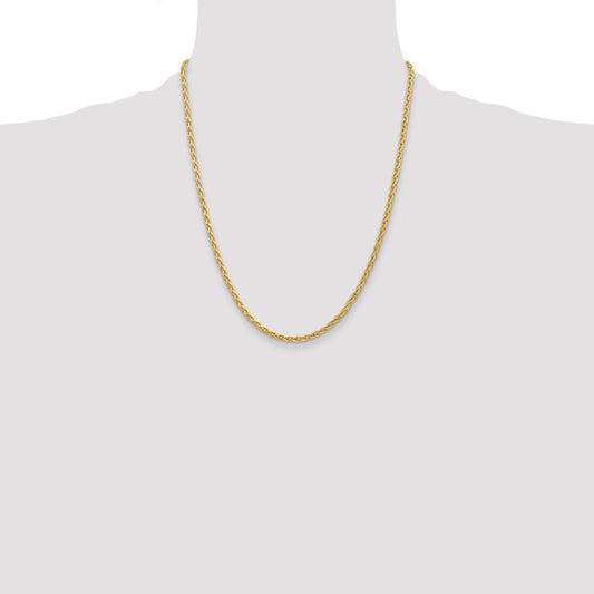 14K Yellow Gold Wheat Chain Necklace