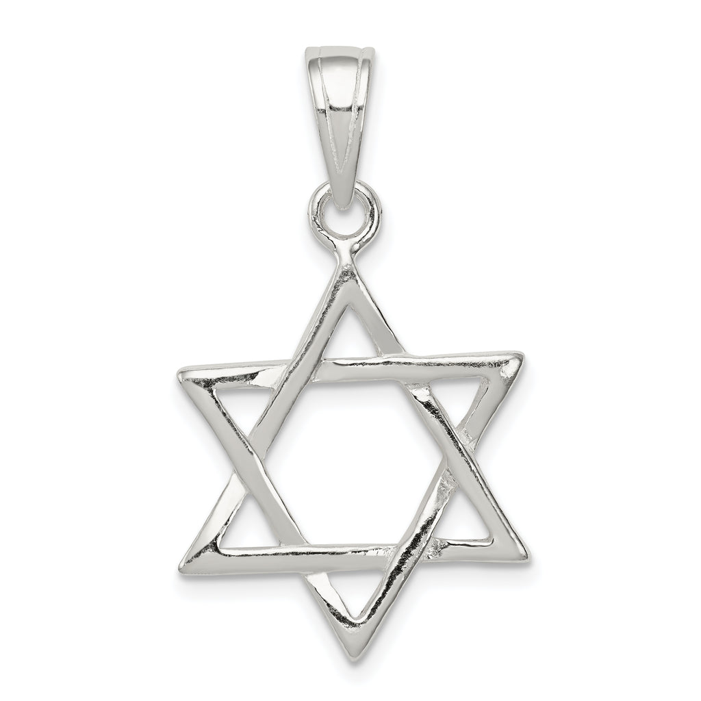Sterling silver Star of David pendant.
