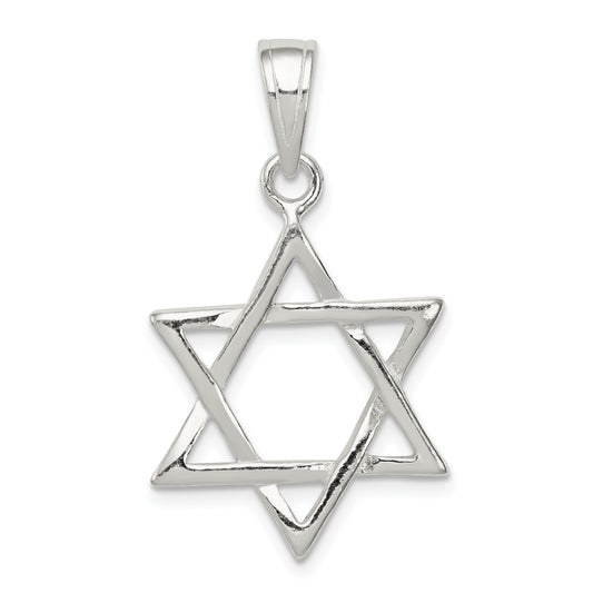 Sterling silver Star of David pendant.