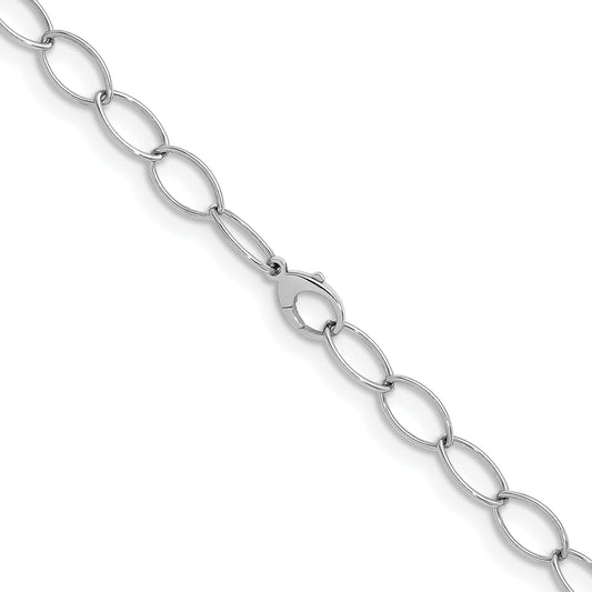 Sterling silver oval link necklace clasp.