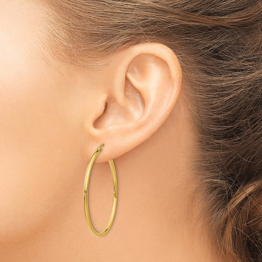 14K Yellow Gold Large Hoop Earrings