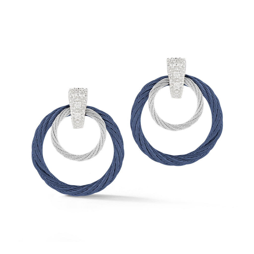 Stud Earth Mined Diamond Earrings in Stainless Ste