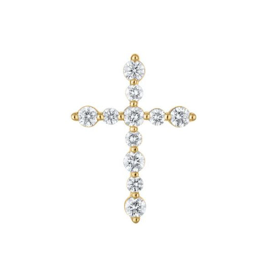 Natural Diamond Necklace in 14 Karat Yellow