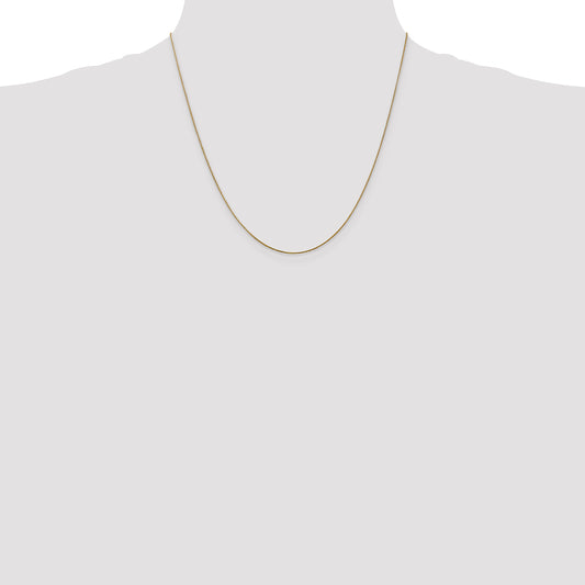 Diamond cut wheat chain, 14K yellow gold.