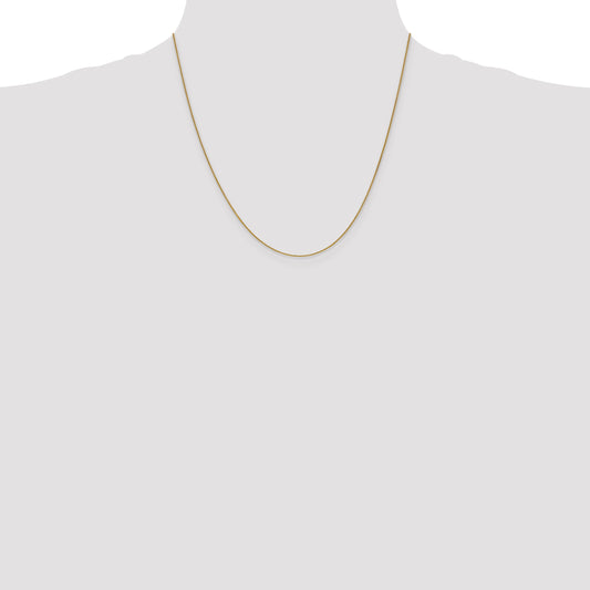 14K yellow gold wheat chain necklace.