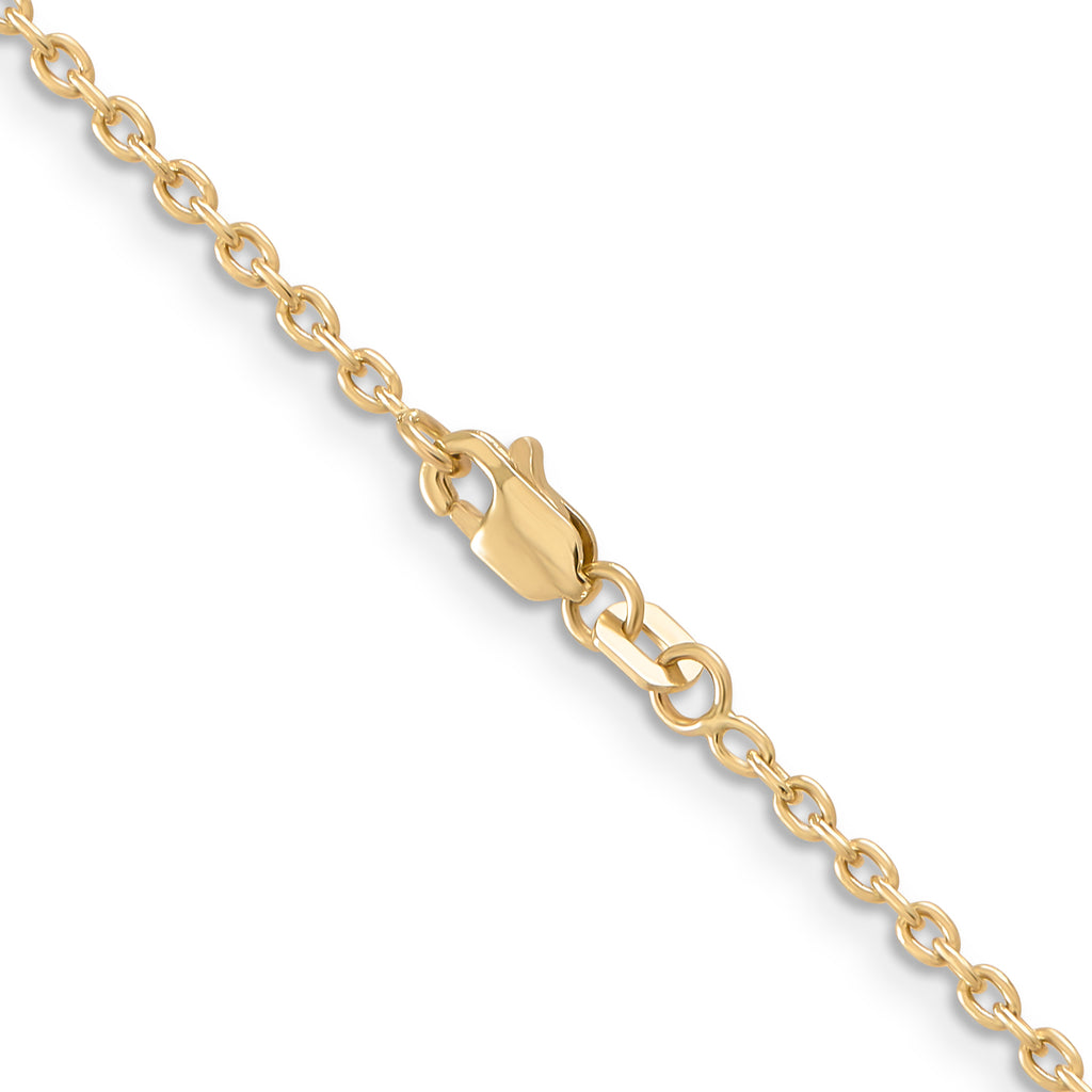 14K Yellow Gold Cable Link Chain