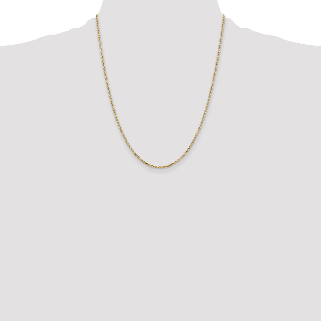 14K Yellow Gold Cable Link Chain