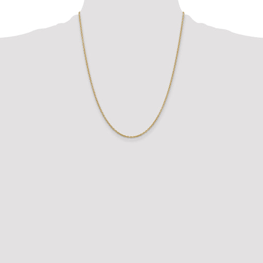 14K Yellow Gold Cable Link Chain