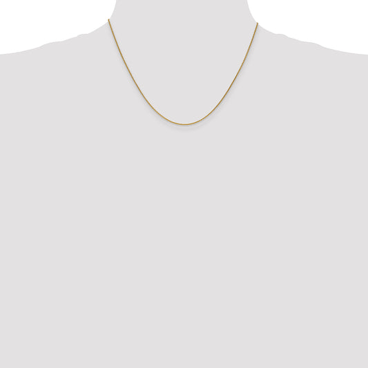 14K yellow gold cable link chain necklace.