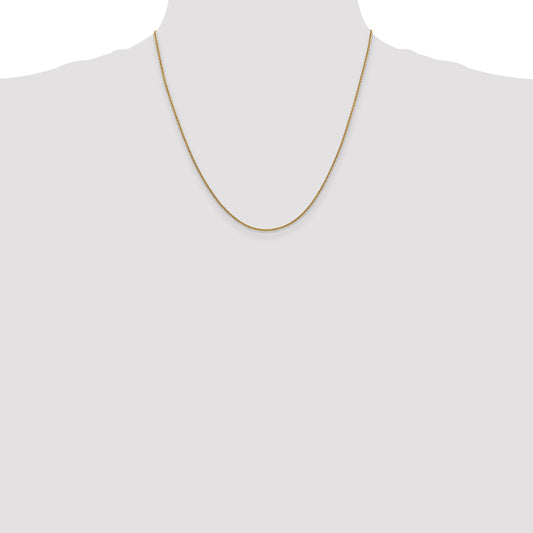 14K yellow gold cable link chain.
