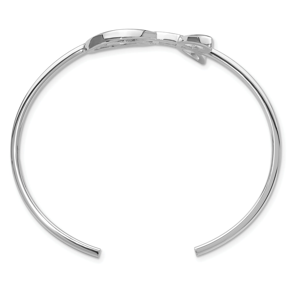Sterling silver minimalist cuff bracelet.