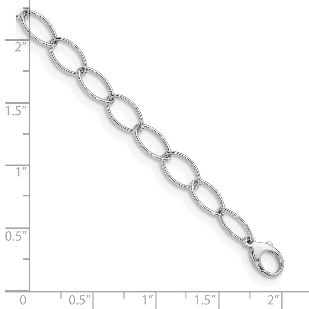 Sterling silver oval link necklace chain.