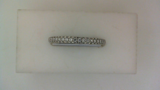 Lab-grown diamond wedding band, white gold.