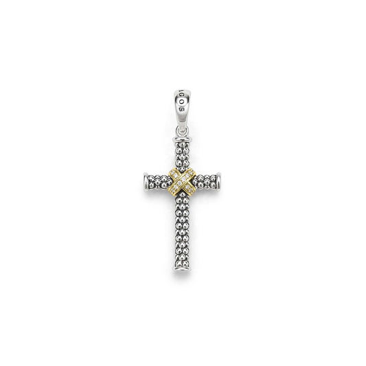 LAGOS Anthem Collection Natural Diamond Necklace in Sterling Silver with 0.038ctw G/H SI1-SI2 Round Diamond