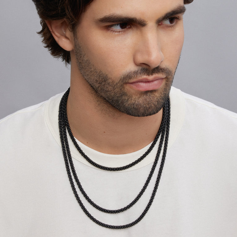 Men's LAGOS Black Caviar Collection Necklace in Ce