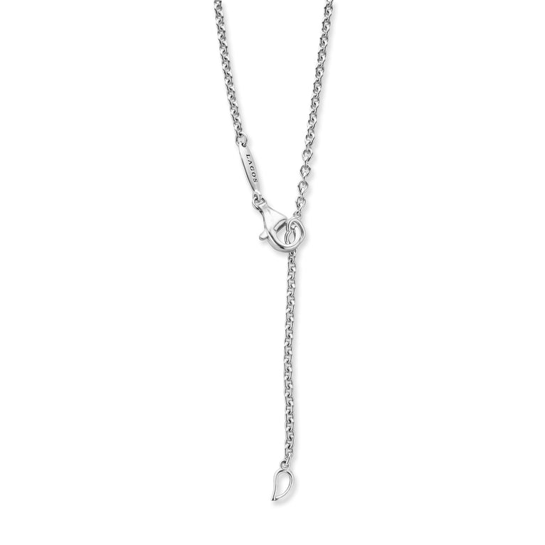 Sterling silver necklace with diamond pendant.