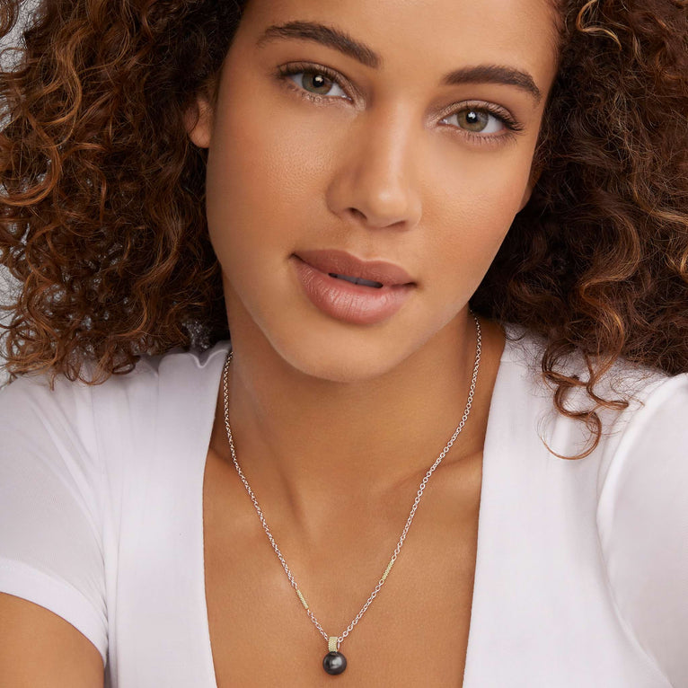 Luna Collection Color Gemstone Necklace in Sterlin