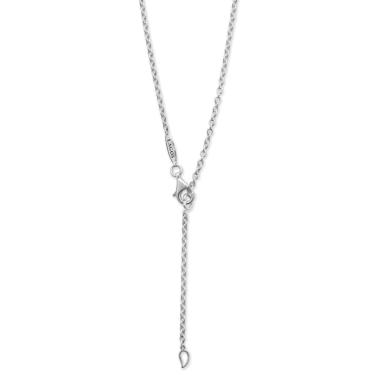 Sterling silver necklace with round white pearl.