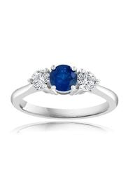Sapphire and diamond ring in white gold.