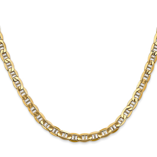 14K yellow gold anchor chain necklace.