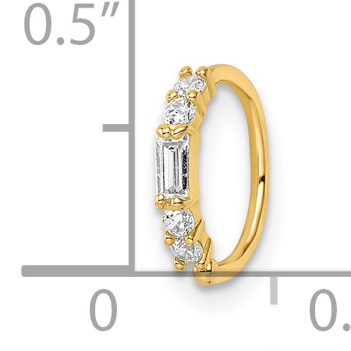 14K Yellow Gold Cuff Earrings, No Stones