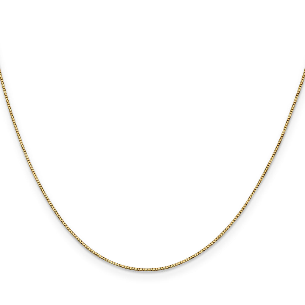 14K yellow gold box chain necklace.