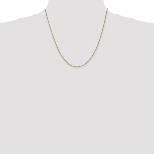 14K yellow gold box chain necklace.