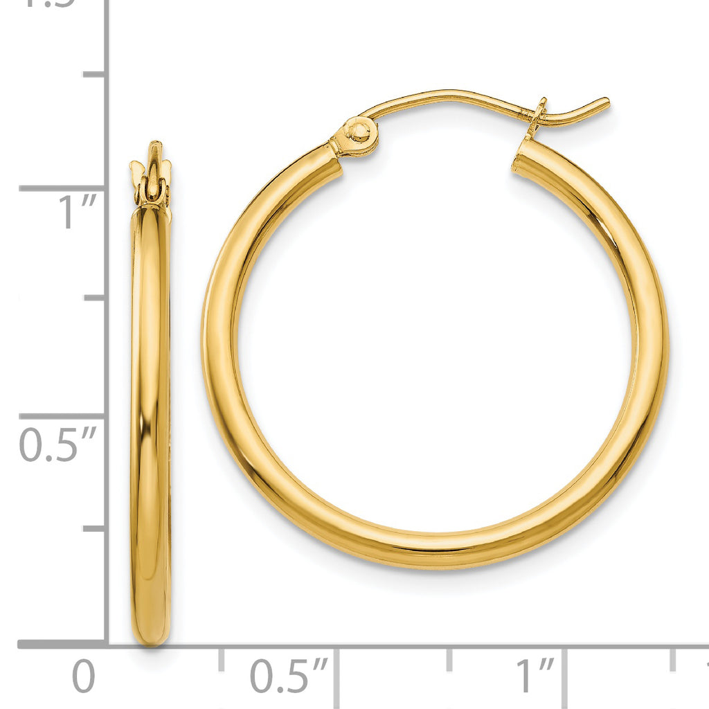 14K Yellow Gold Small Hoop Earrings