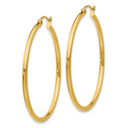 14K Yellow Gold Large Hoop Earrings