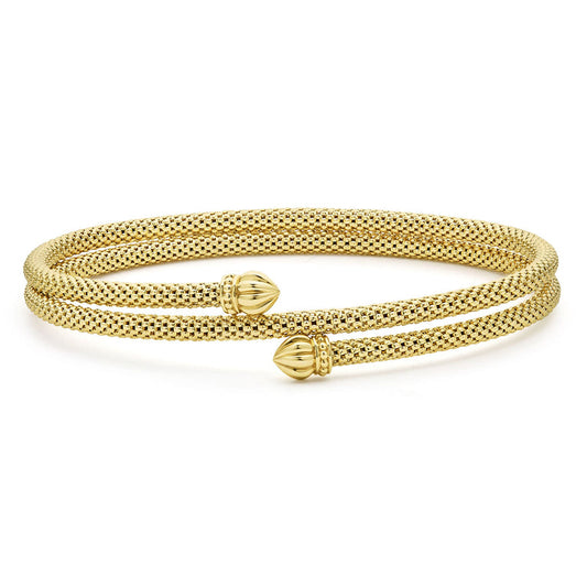 18K Yellow Gold Textured Bracelet