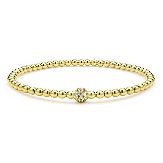 LAGOS Caviar Gold Collection Natural Diamond Brace