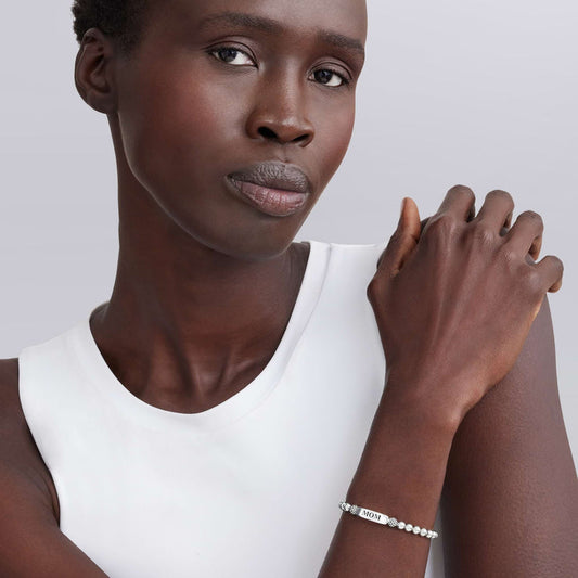 Ladies Stretch Bracelet (No Stones) in Sterling Si