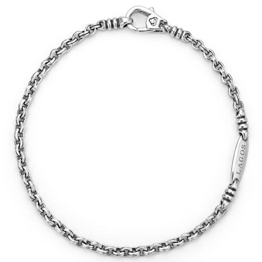 Sterling silver fancy link bracelet.