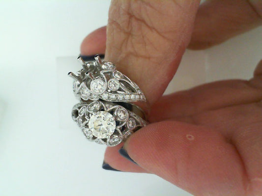 ReMARKable Estate Natural Diamond Complete Engagement Ring