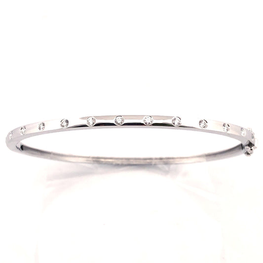 Natural Diamond Bracelet in 14 Karat White with 0.34ctw Round Diamonds