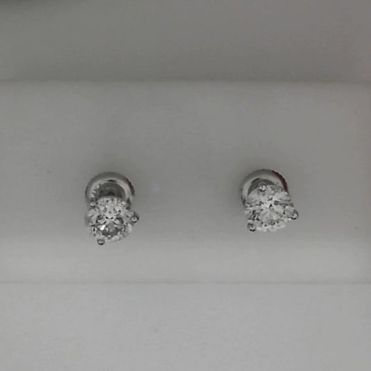 ReMARKable Estate Natural Diamond Studs in 14 Karat White Gold with 1.46ctw G/H SI3