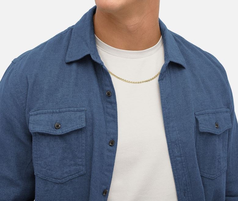 14K yellow gold round box chain necklace.