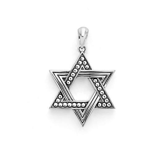 Sterling silver Star of David pendant.