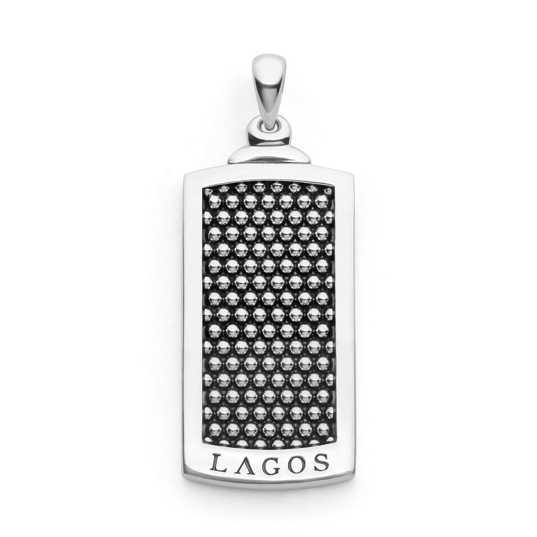 Sterling silver pendant with textured design.