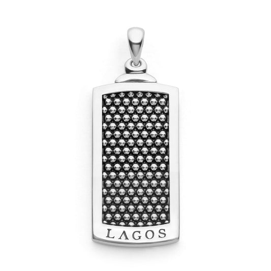 Sterling silver pendant with textured design.