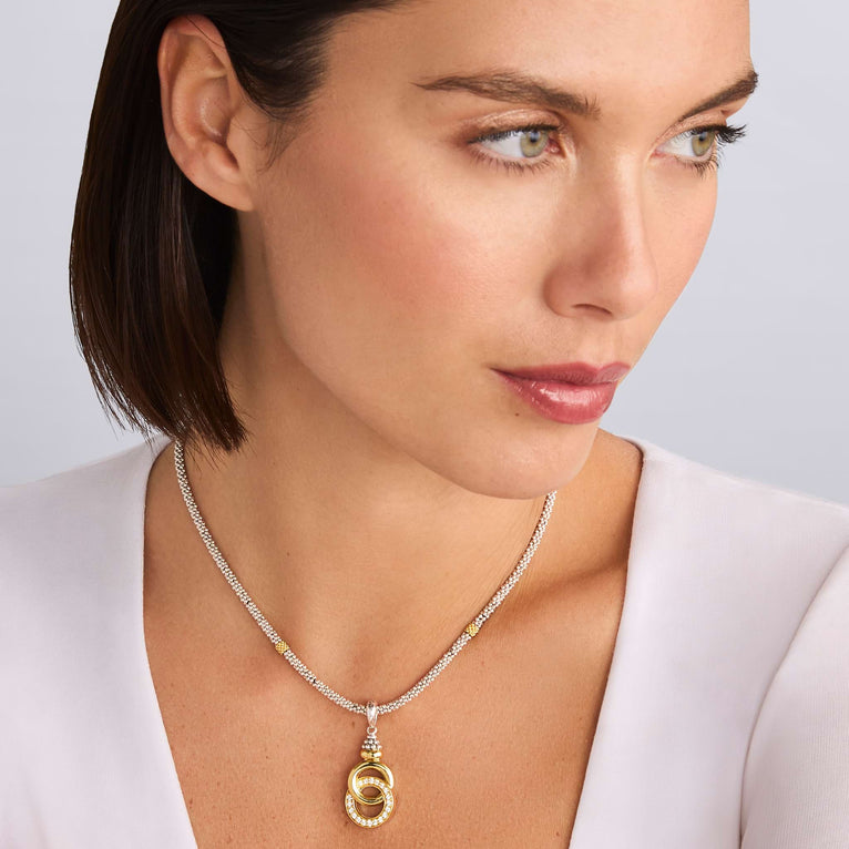 LAGOS Natural Diamond Necklace in Sterling Silver 