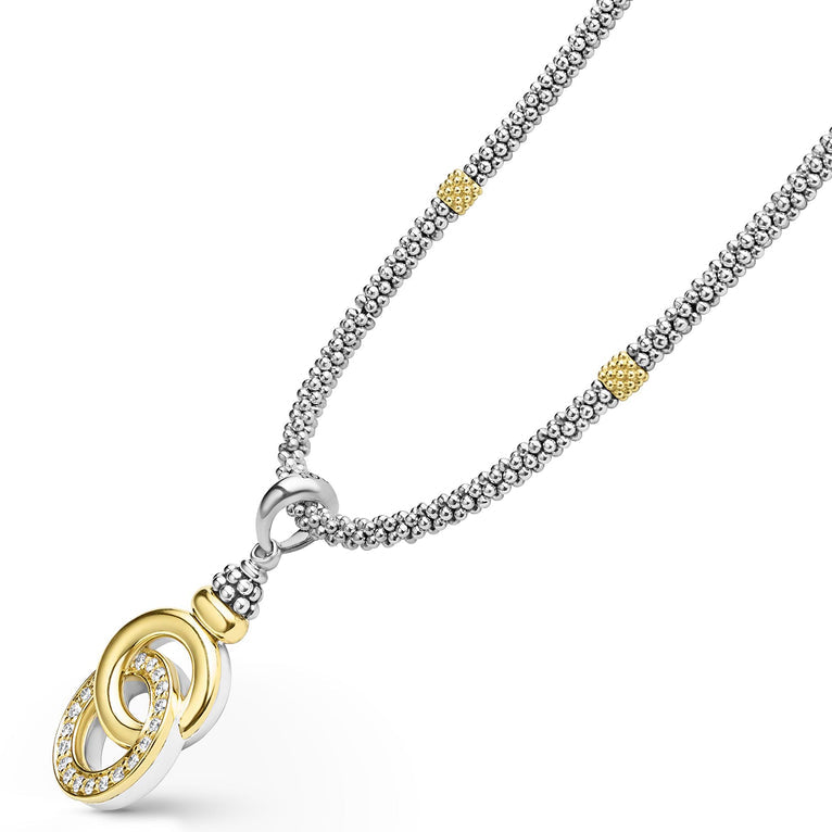 LAGOS Natural Diamond Necklace in Sterling Silver 