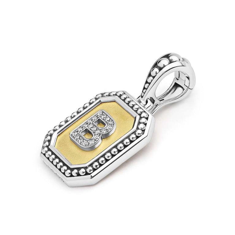 Sterling silver pendant with diamond 