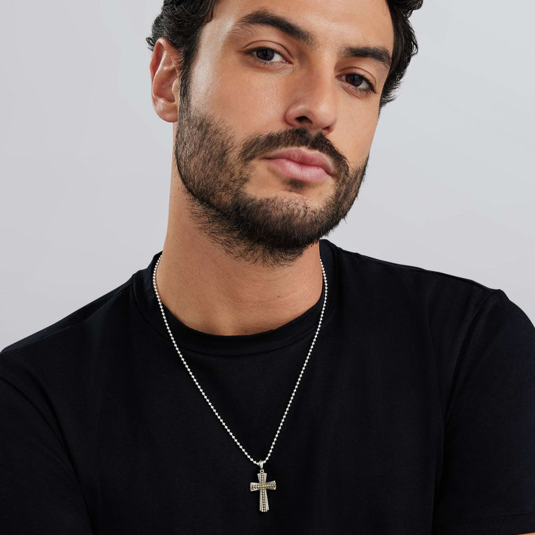 LAGOS Men's LAGOS Anthem Collection Cross Necklace