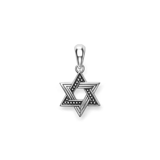 Sterling silver Star of David pendant.