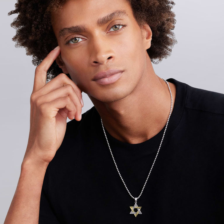 Sterling silver Star of David necklace.