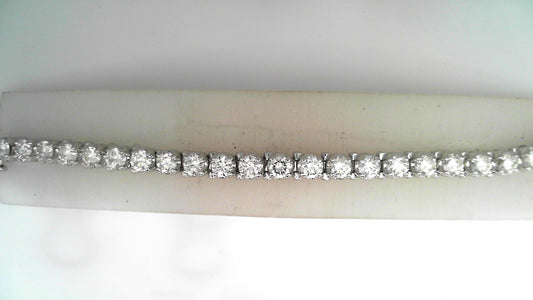 Natural Diamond Bracelet in 18 Karat White with 1.08ctw G/H VS2-SI1 Round Diamonds
