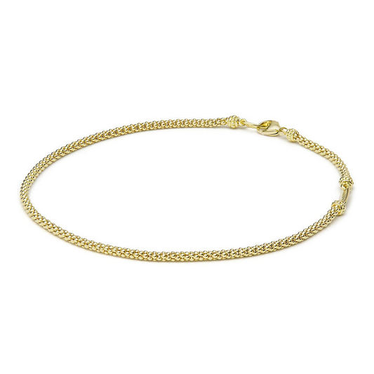 Lagos Anthem Collection Caviar Bracelet (No Stones) in 18 Karat Yellow