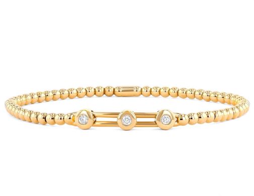 ReMARKable Designs Natural Diamond Bracelet in 18 Karat Yellow Gold with 0.27ctw Round Diamonds