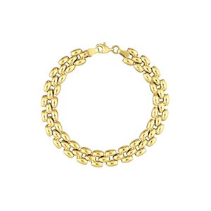 Fancy Link Bracelet (No Stones) in 14 Karat Yellow